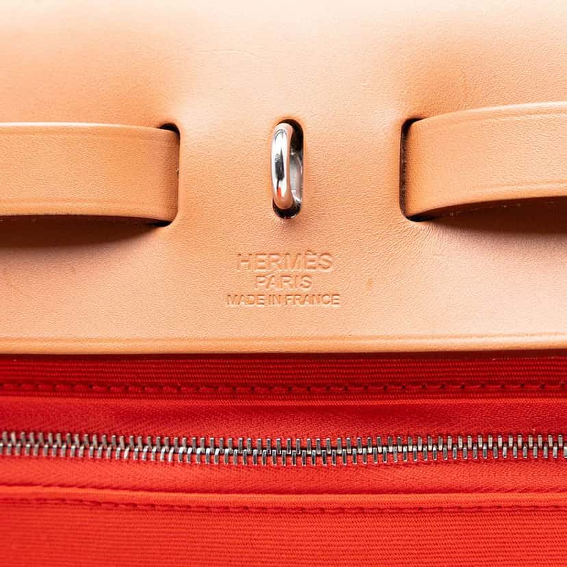 Hermès Toile Herbag Zip 31 Orange Canvas Good condition - Box View