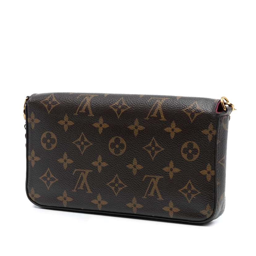Louis Vuitton Monogram Pochette Felicie Brown Good condition - Back View