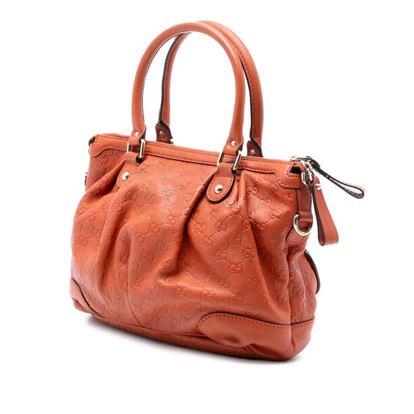 Gucci Guccissima Sukey Satchel Orange Leather Very good condition - Back View