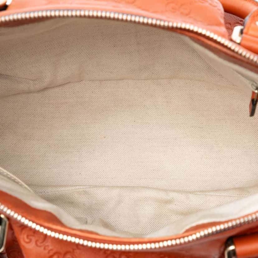 Gucci Guccissima Sukey Satchel Orange Leather Very good condition - Model View