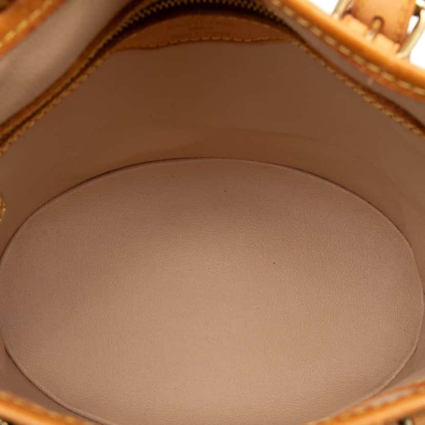 Louis Vuitton Monogram Petit Bucket Brown Fair condition - Model View