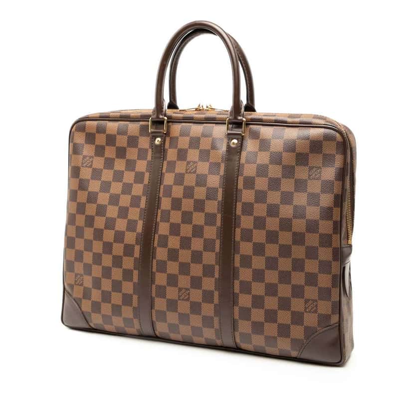 Louis Vuitton Damier Ebene Porte Documents Voyage PM Brown Very good condition - Back View