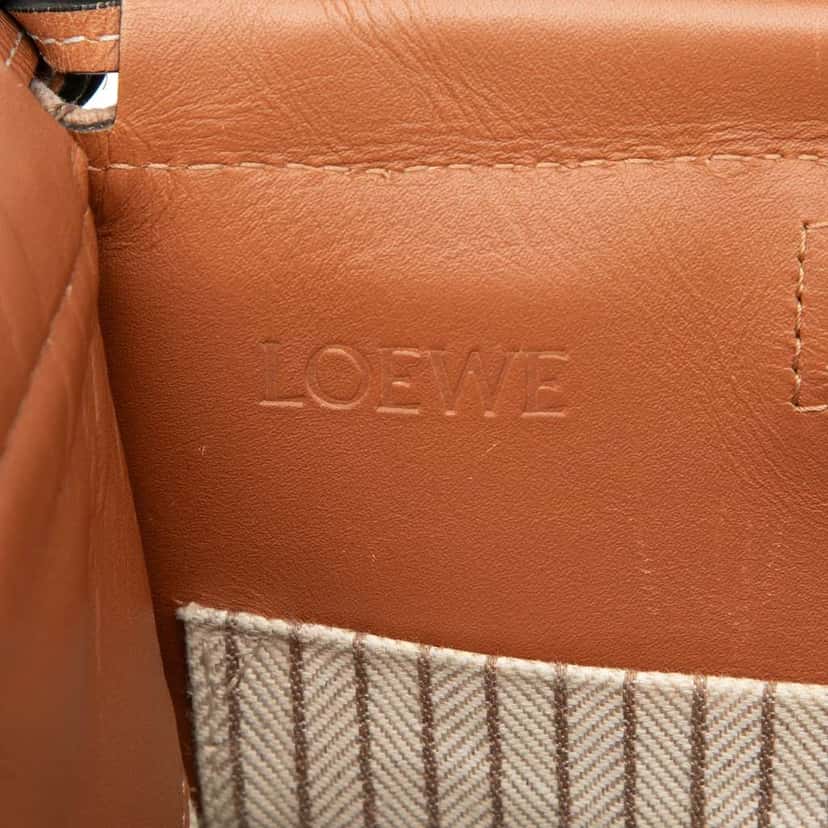 Loewe Small Canvas Cushion Tote Brown Canvas Very good condition - Box View