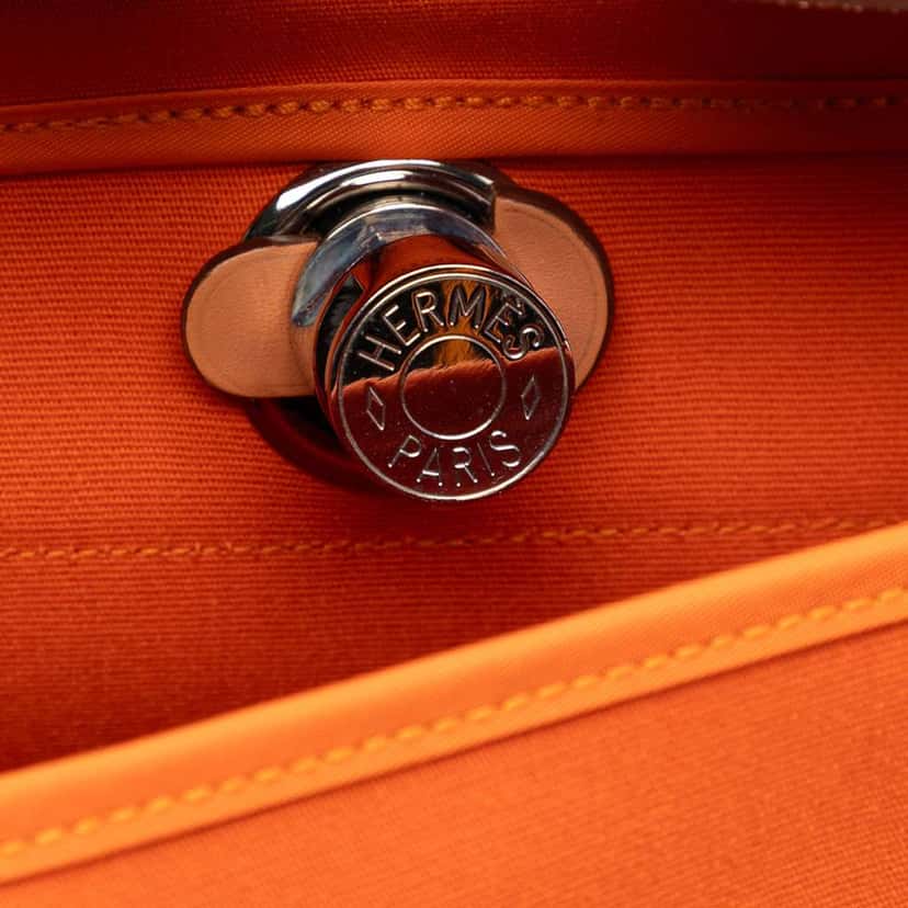 Hermès Toile Herbag Zip 31 Orange Canvas Good condition - Box View