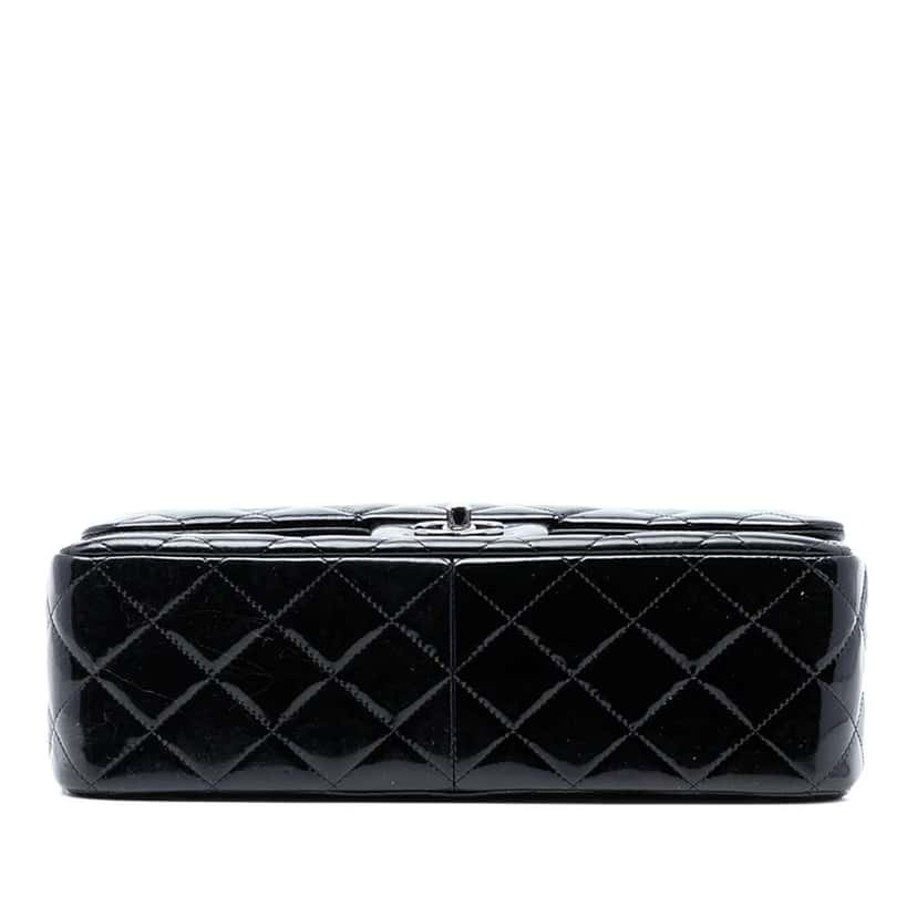 Chanel Jumbo Classic Patent Double Flap Black Leather Good condition - Inside View