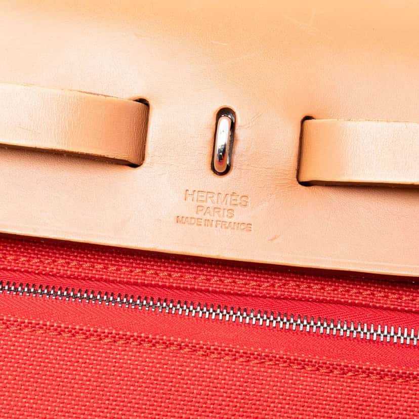 Hermès Toile Herbag Zip 31 Orange Canvas Good condition - Box View