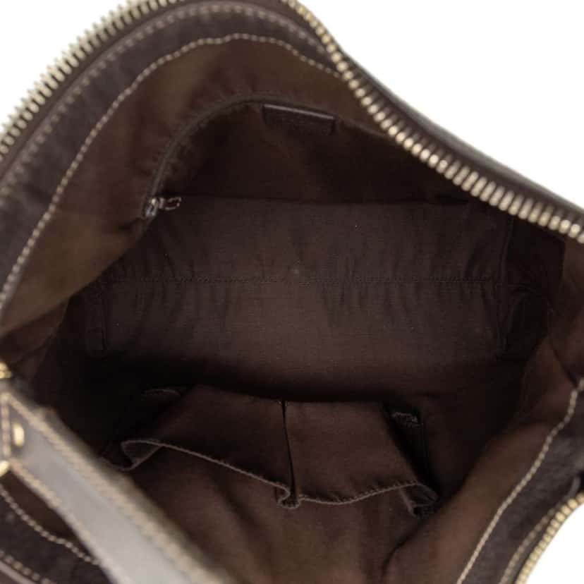 Gucci GG Crystal Shoulder Bag Brown Canvas Good condition - Model View