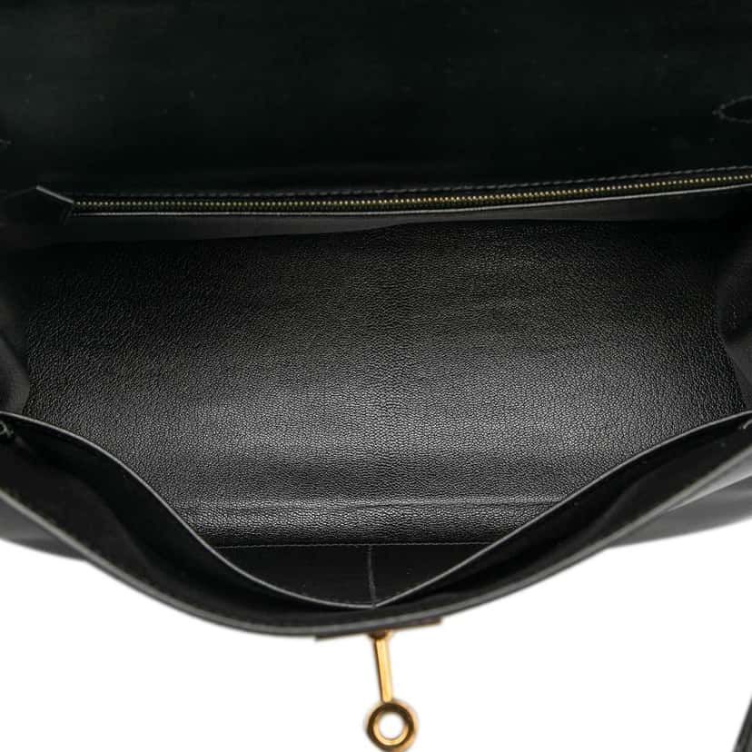 Hermès Box Calf Kelly Retourne 32 Black Leather Good condition - Model View