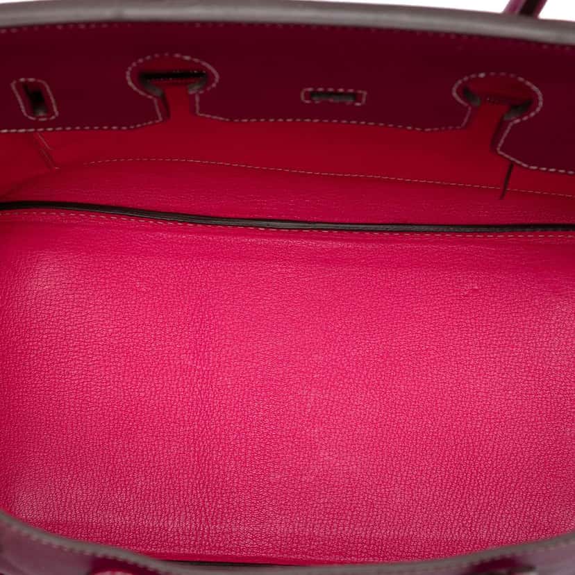 Hermès Epsom Candy Verso Birkin Retourne 35 Pink Leather Good condition - Model View
