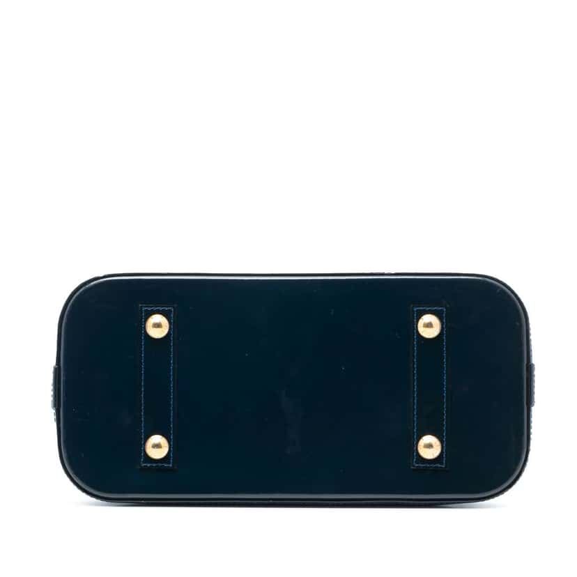 Louis Vuitton Monogram Vernis Alma PM Blue Leather Good condition - Inside View
