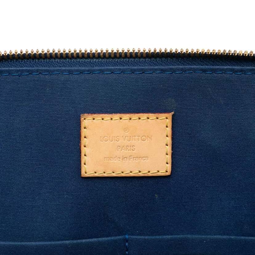Louis Vuitton Monogram Vernis Alma PM Blue Leather Good condition - Box View