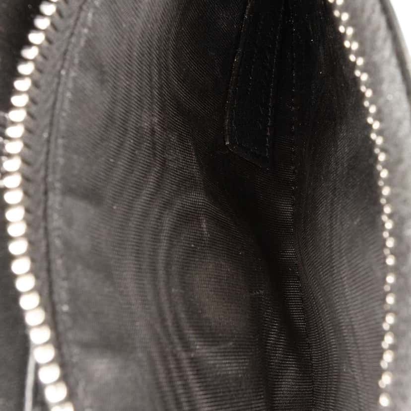 Saint Laurent Croc Embossed Leather Monogram Kate Belt Bag Black Leather Good condition - Box View