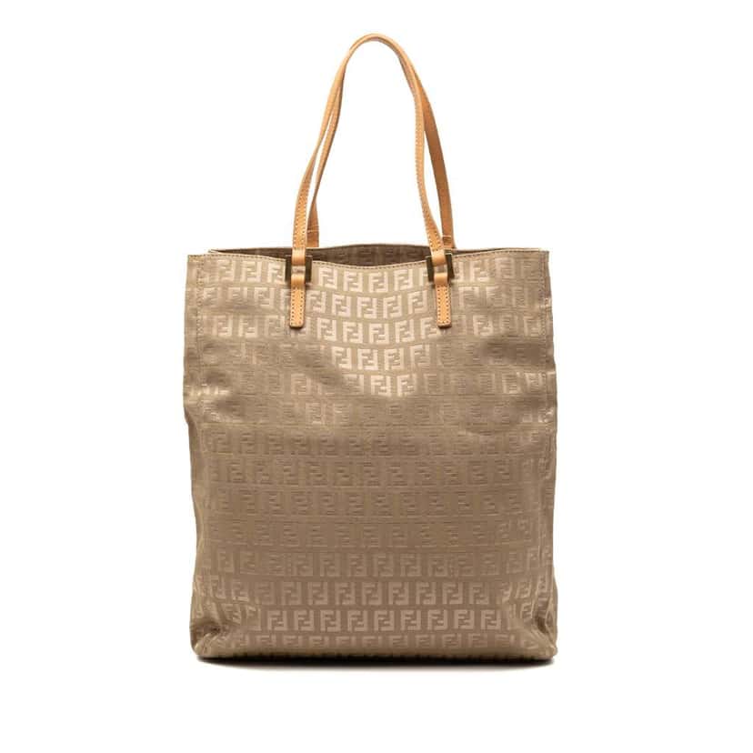 Fendi Zucchino Canvas Tote Brown Canvas Very good condition - Front View