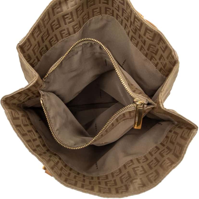 Fendi Zucchino Canvas Tote Brown Canvas Very good condition - Model View