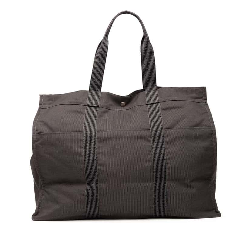 Hermès Canvas Herline GM Grey Canvas Good condition - Front View