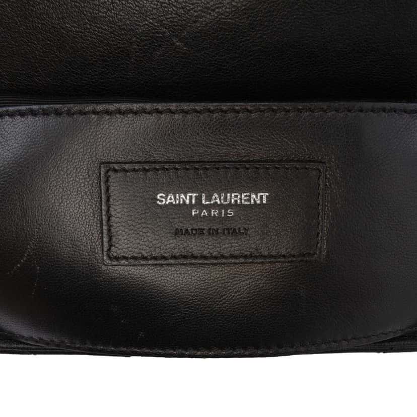 Saint Laurent Large Chevron Sheepskin Monogram College Satchel Black Leather Good condition - Box View