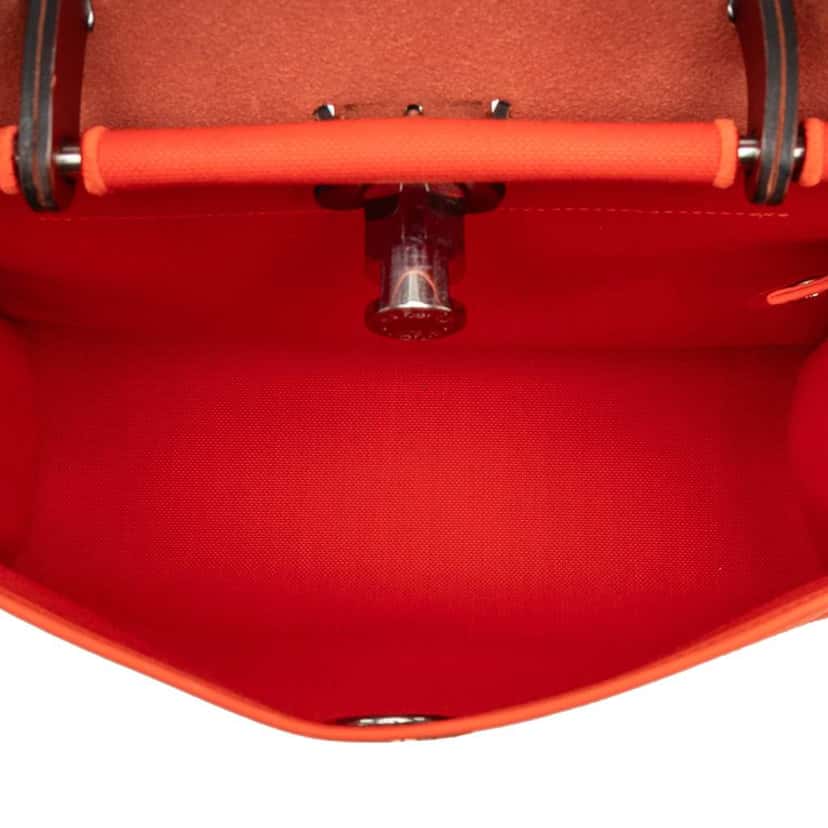 Hermès Toile Herbag Zip 31 Orange Canvas Good condition - Model View