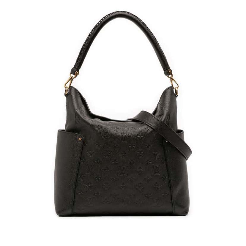 Louis Vuitton Monogram Empreinte Bagatelle Black Leather Fair condition - Front View