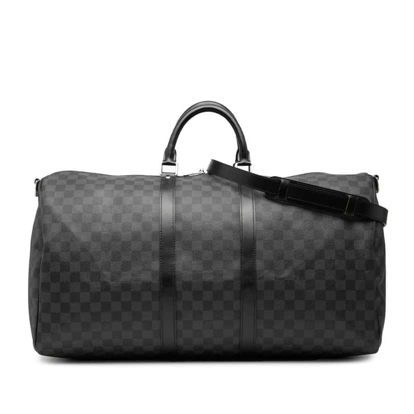 Louis Vuitton Damier Graphite Keepall Bandouliere 55 Grey Good condition - Front View