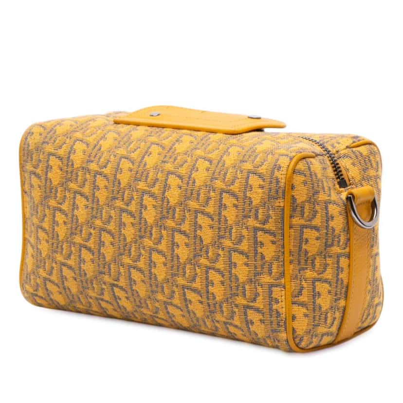 Dior Oblique Canvas Lingot 22 Bag Yellow Canvas Good condition - Back View