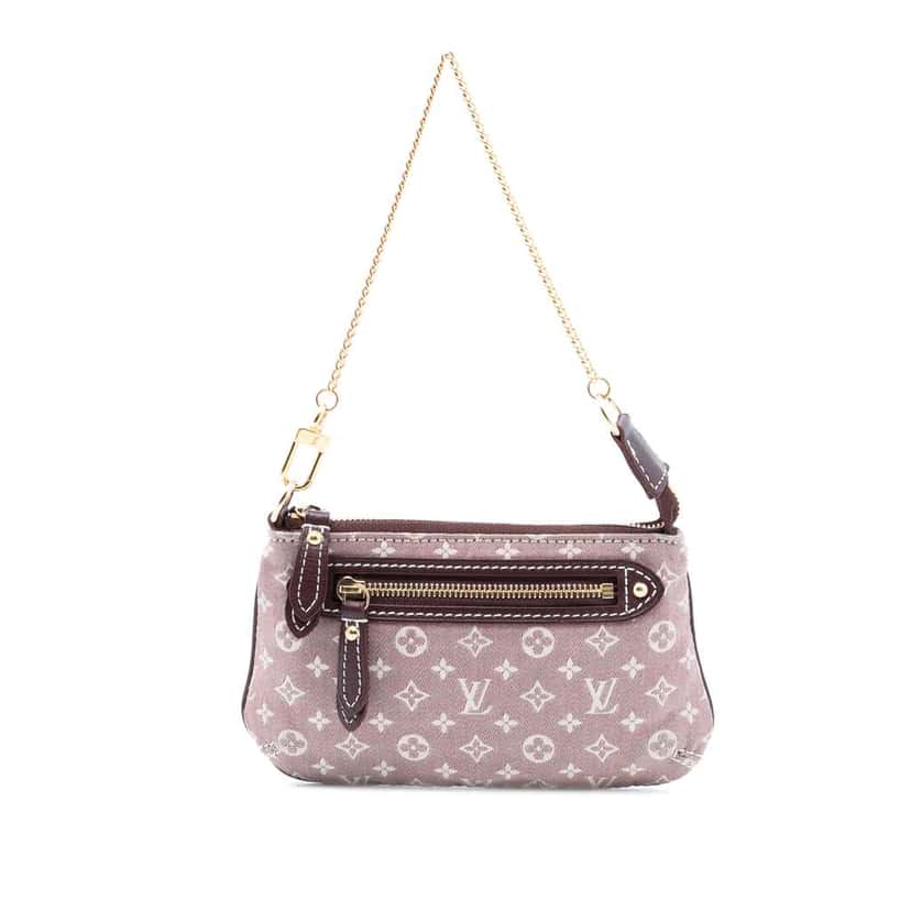 Louis Vuitton Monogram Mini Lin Pochette Red Canvas Very good condition - Front View