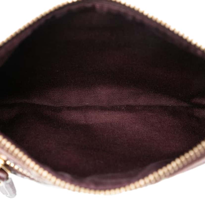 Louis Vuitton Monogram Mini Lin Pochette Red Canvas Very good condition - Model View