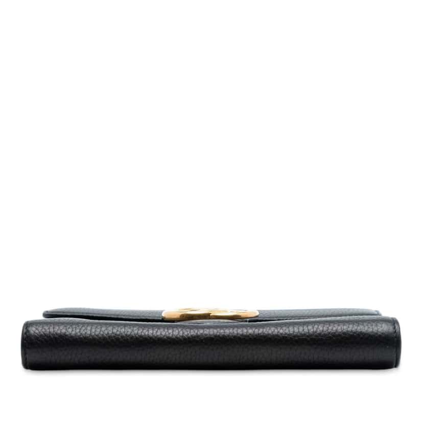 Gucci GG Marmont Leather Wallet on Chain Black Leather Good condition - Inside View