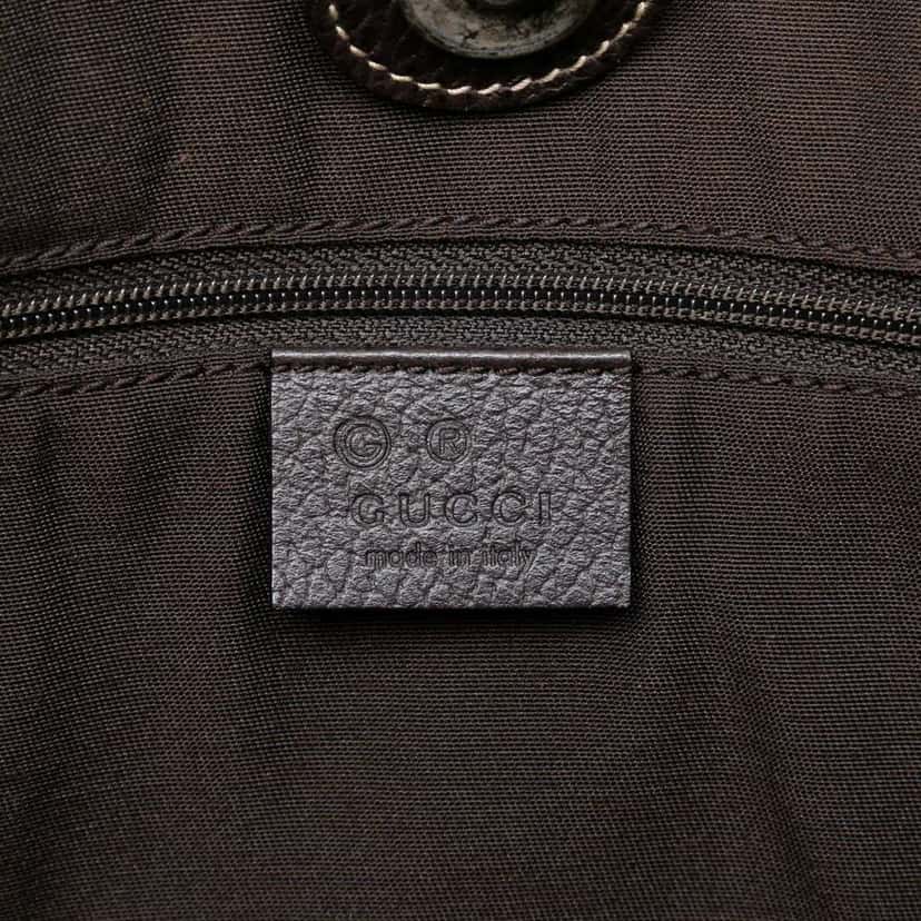 Gucci GG Crystal Bamboo Shopper Tote Brown Canvas Good condition - Box View