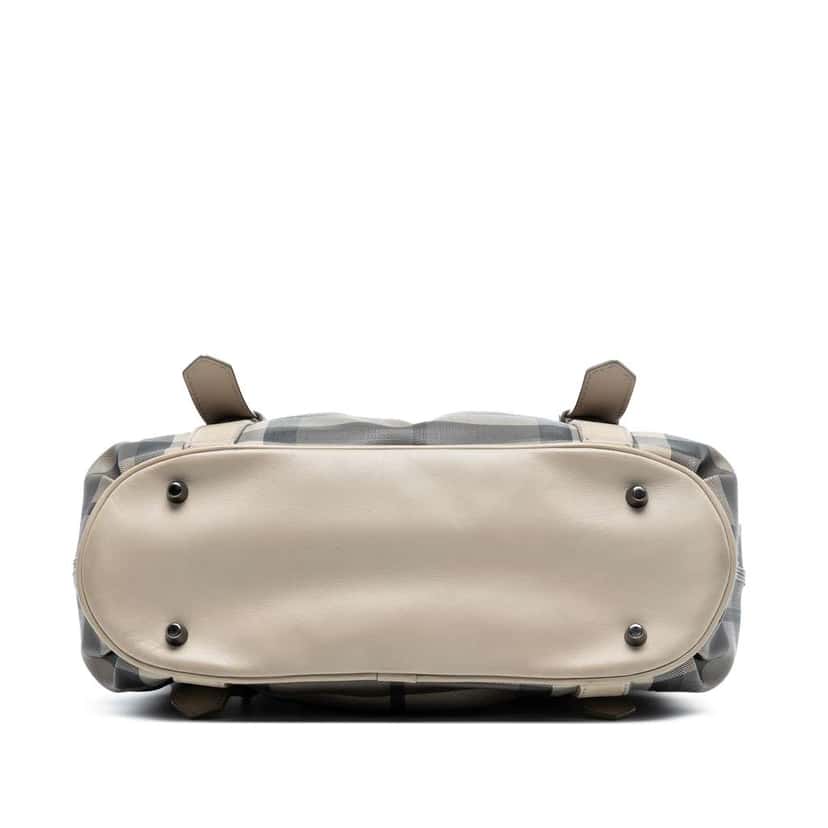 Burberry Small Smoke Check Coated Canvas Northfield Satchel Brown Canvas Very good condition - Inside View