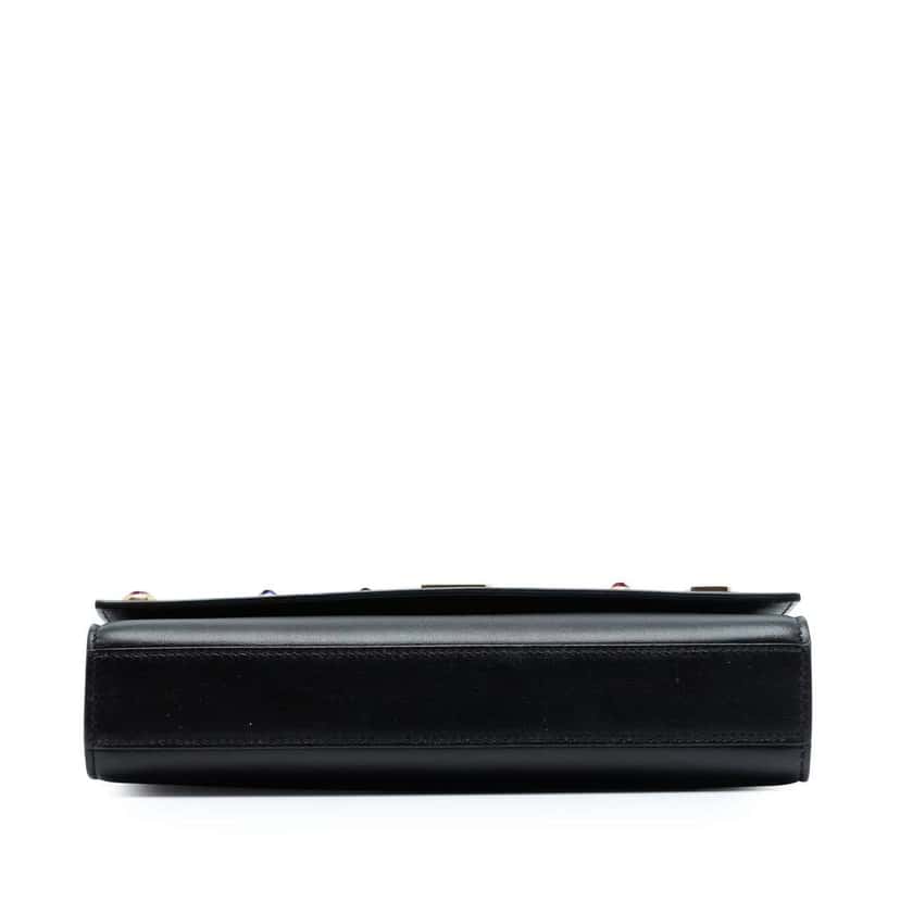 Saint Laurent Medium Leather Monogram Kate Jewel Stud Crossbody Black Leather Good condition - Inside View