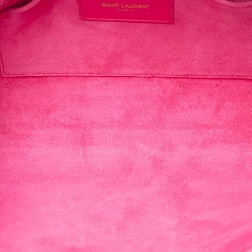 Saint Laurent Leather Chyc Ligne Clutch Pink Leather Good condition - Model View