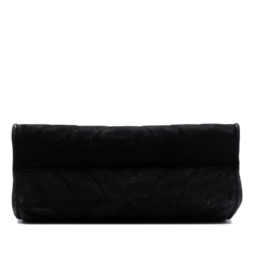 Chanel Chevron Velvet CC Stones Crossbody Black Velvet Good condition - Inside View