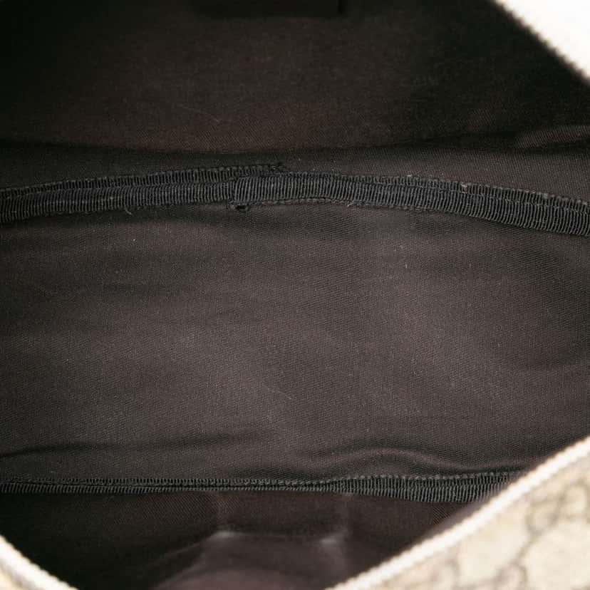 Gucci GG Supreme Double Pocket Crossbody Brown Canvas Good condition - Model View