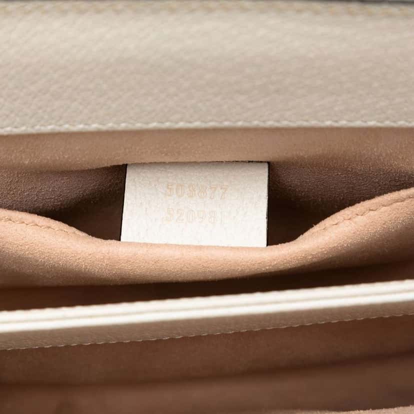 Gucci Small Calfskin Ophidia Chain Crossbody White Leather Good condition - Box View