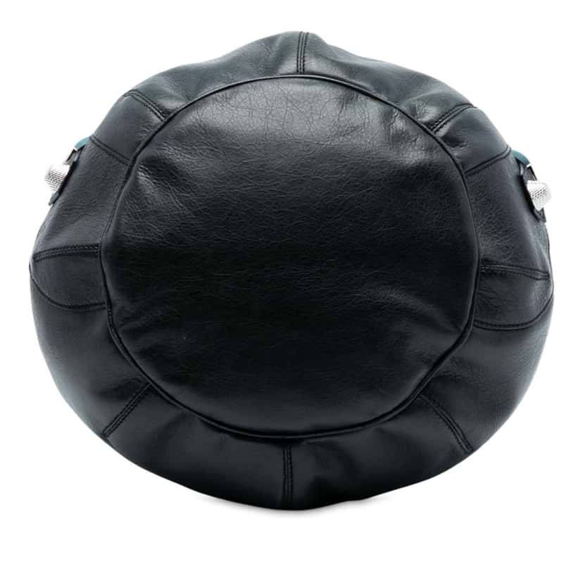 Balenciaga Lambskin Motocross Giant 21 Pompon Bag Black Leather Good condition - Inside View