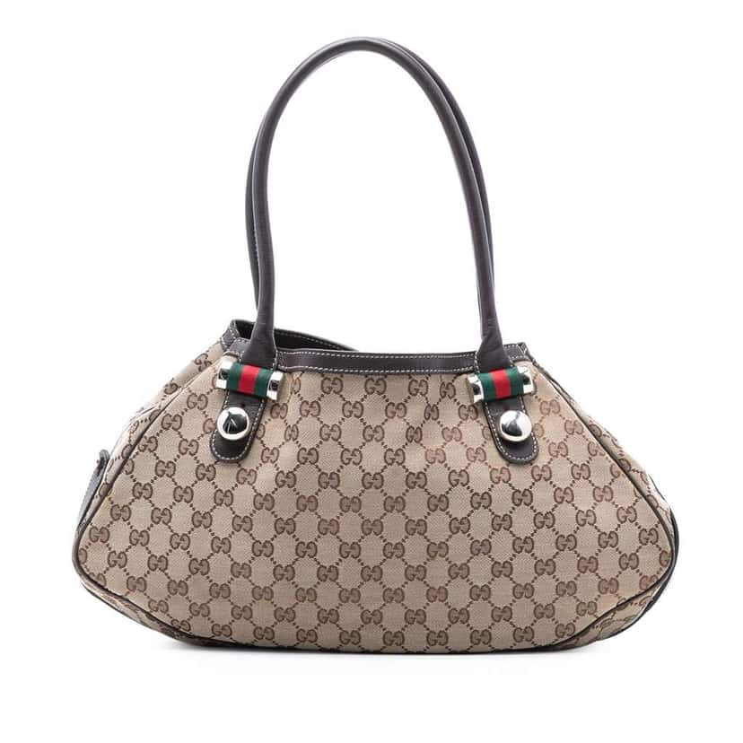 Gucci GG Canvas Match Ball Tote Brown Canvas Good condition - Front View