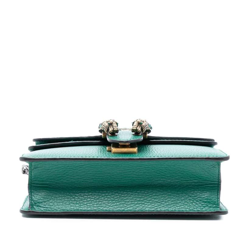 Gucci Small Leather Dionysus Crossbody Green Leather Good condition - Inside View