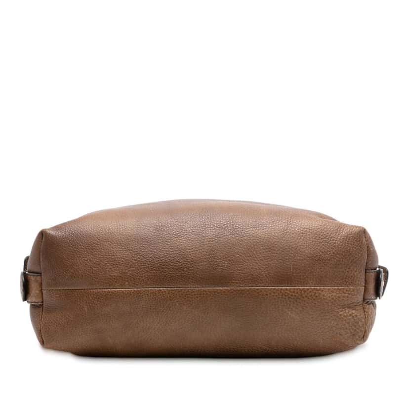 Gucci Large Leather Bamboo Bar Tote Brown Leather Good condition - Inside View