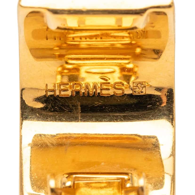 Hermès Enamel Cloisonne Clip On Earrings Red Good condition - Inside View