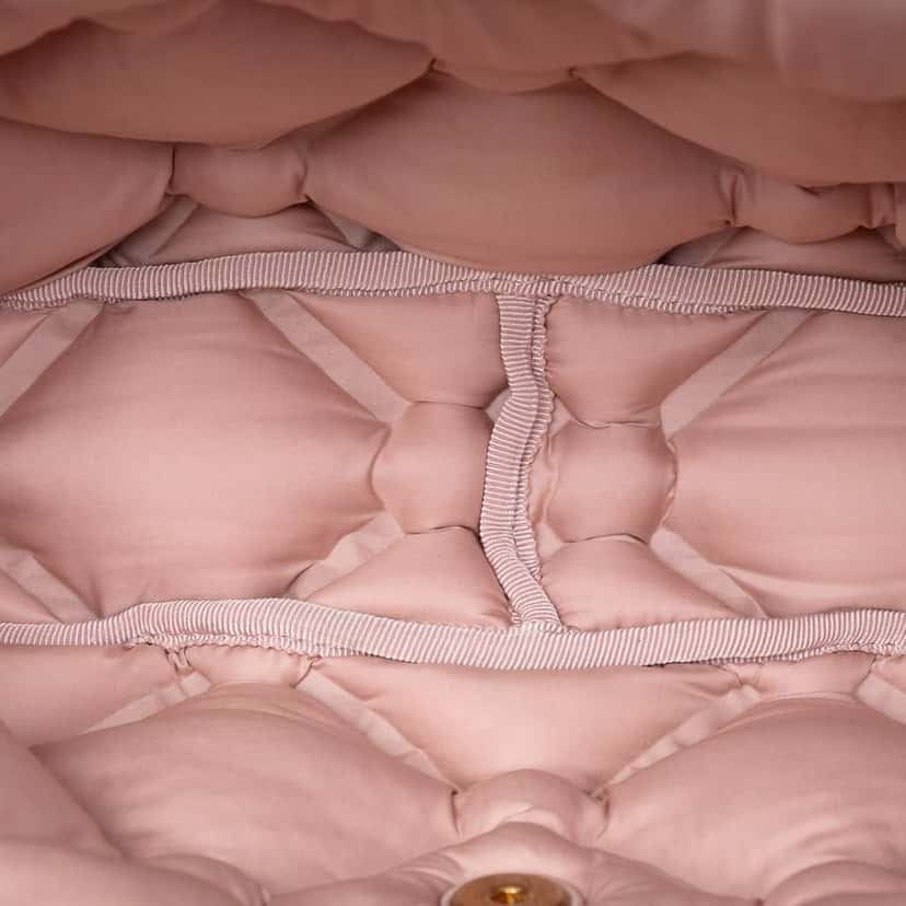 Chanel Small Iridescent Calfskin Chesterfield Flap Pink Leather Good condition - Model View