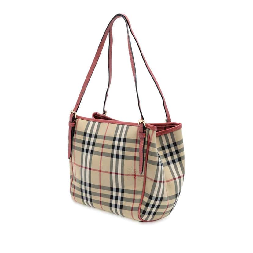 Burberry Small Haymarket Check Canvas Canterbury Tote Brown Canvas Very good condition - Back View