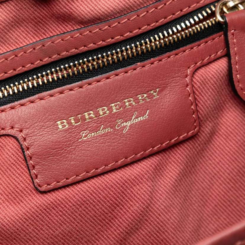Burberry Small Haymarket Check Canvas Canterbury Tote Brown Canvas Very good condition - Box View