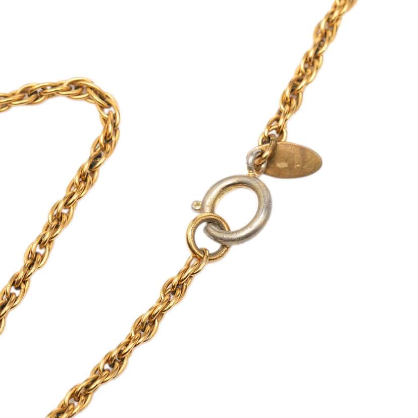 Chanel Gold Plated CC Pendant Necklace Gold Metal Good condition - Inside View