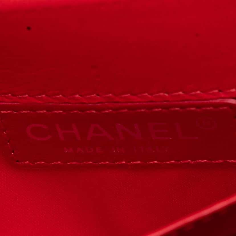 Chanel Classic Lambskin East West Wallet on Chain Red Leather Good condition - Box View
