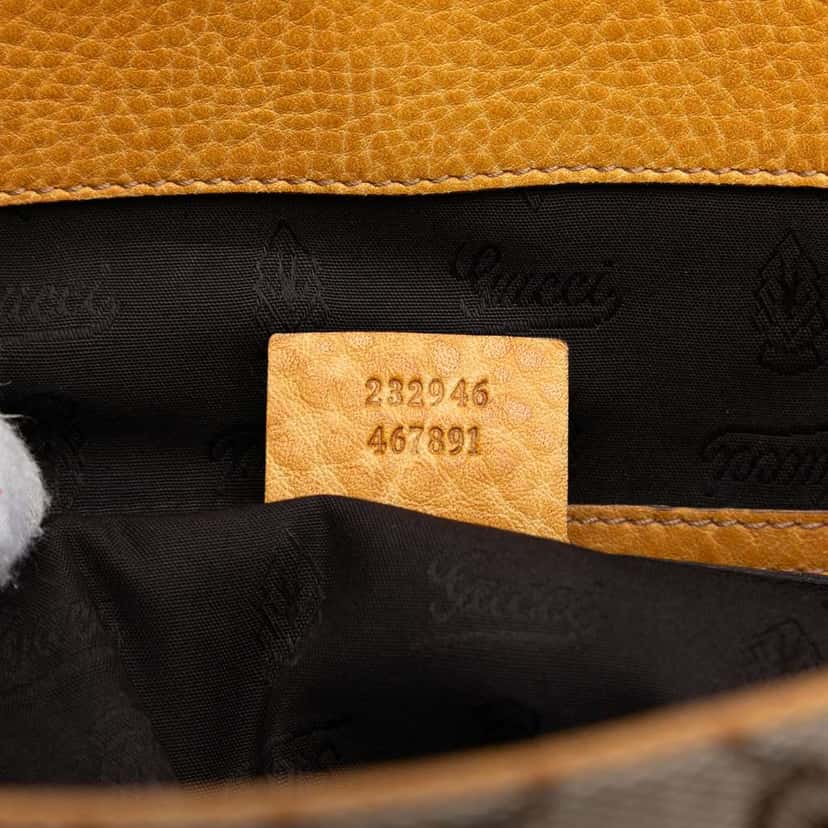 Gucci Large GG Canvas Bamboo Libeccio Tote Brown Canvas Very good condition - Box View