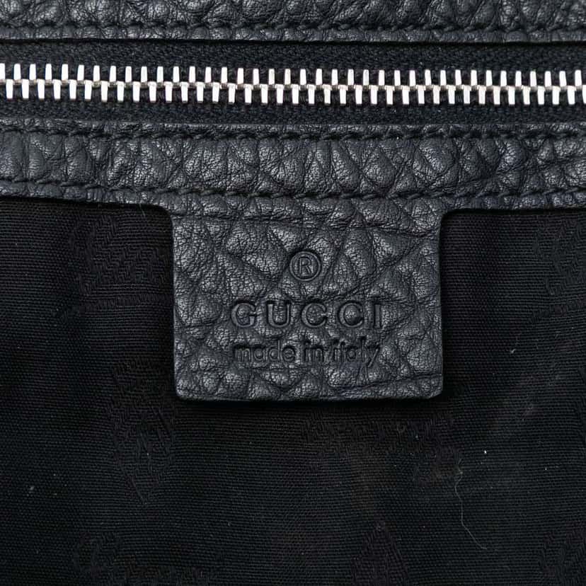 Gucci Large Leather Bamboo Bar Tote Black Leather Very good condition - Box View