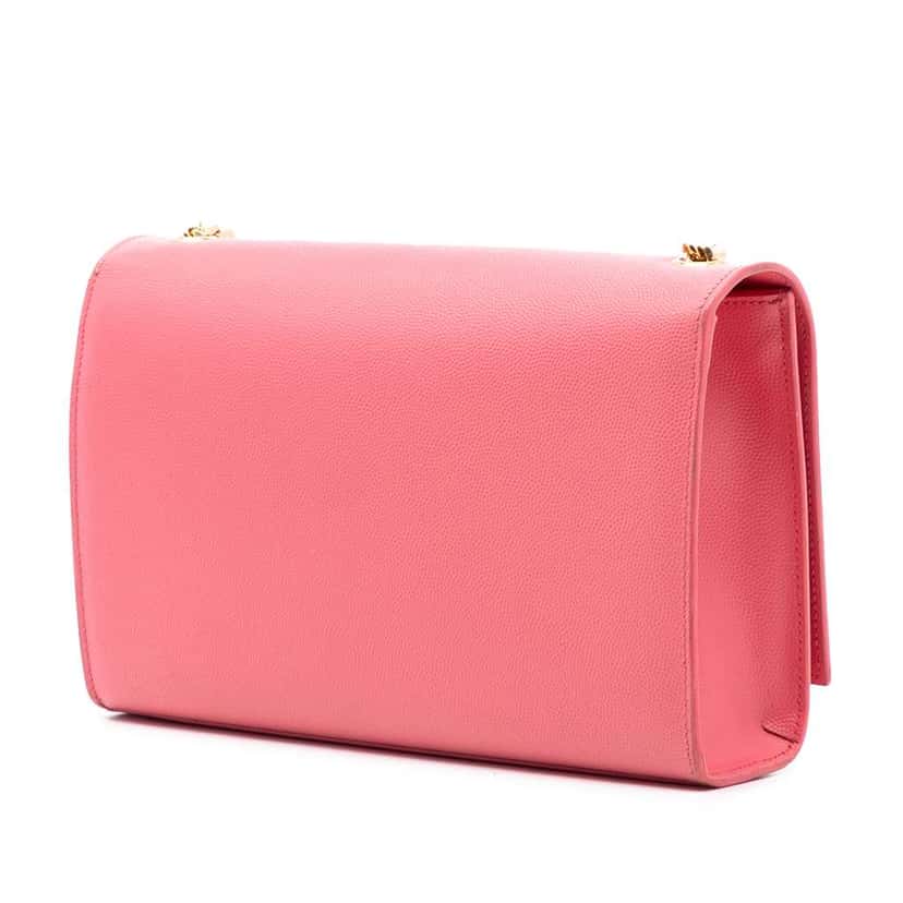 Saint Laurent Medium Grain De Poudre Monogram Kate Crossbody Pink Leather Very good condition - Back View