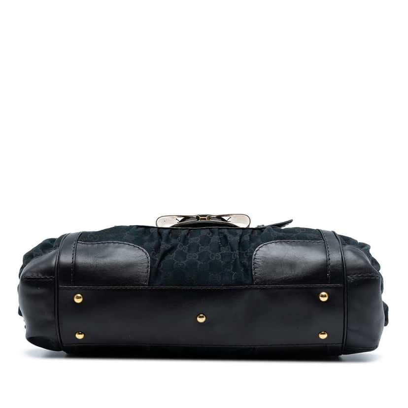 Gucci GG Canvas and Leather Dialux Queen Tote Black Canvas Very good condition - Inside View