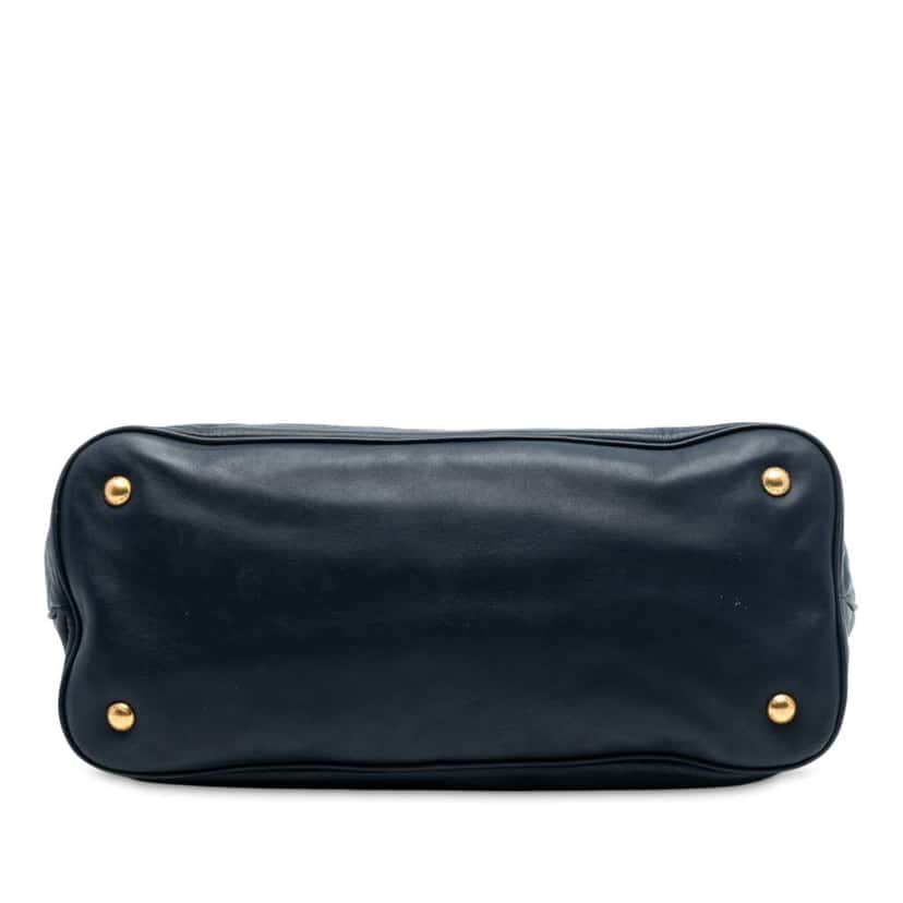 Prada Soft Calfskin Open Convertible Shopping Tote Blue Leather Very good condition - Inside View