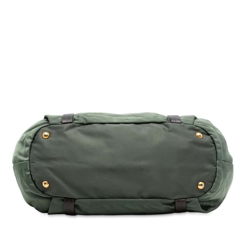 Prada Tessuto Canapa Logo Satchel Green Good condition - Inside View